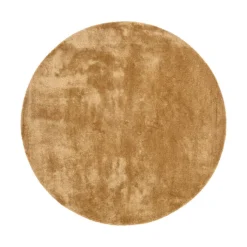 Waschbarer Teppich Rund - Clean Gold