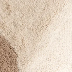 Waschbarer Teppich Rund - Hazy Beige Creme