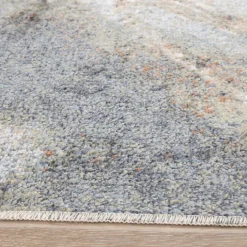 Waschbarer Teppich Rund - Misha Lines Creme Braun
