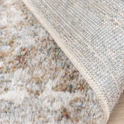 Waschbarer Teppich Rund - Misha Grunge Creme Braun