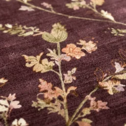 Waschbarer Teppich Rund - Misty Floral Braun