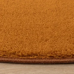 Waschbarer Teppich Rund - Vivid Terrakotta