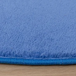 Waschbarer Teppich Rund - Vivid Blau