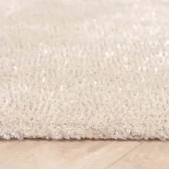 Waschbarer Viskose Teppich Rund - Vive Creme