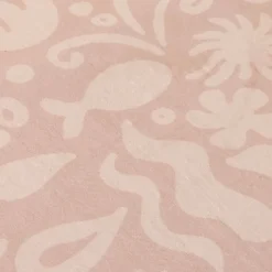 Waschbare Spielmatte Rund - Flo Rosa
