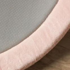 Waschbare Spielmatte Rund - Flo Rosa