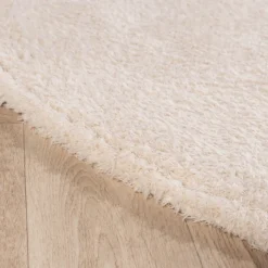 Weicher runder Teppich – Teddy Creme