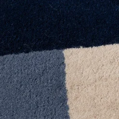 Wollteppich Abstrakt - Jules Creme Blau
