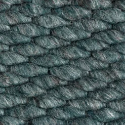 Wollteppich - Brilliant Blau Grün