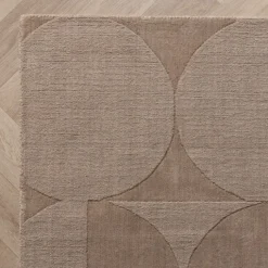 Wollteppich - Giselle Circles Beige