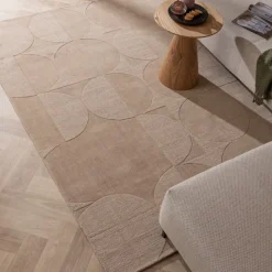 Wollteppich - Giselle Circles Beige