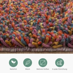 Wollteppich Hochflor - Elin Bunt