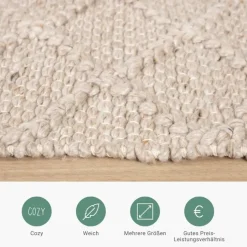 Wollteppich - Knit Beige