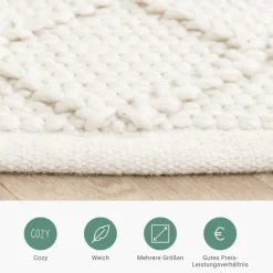 Wollteppich - Knit Creme