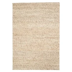 Wollteppich - Melange Creme Braun