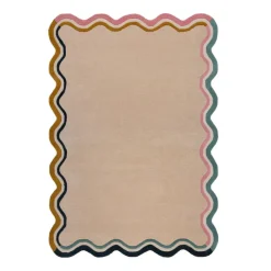 Wollteppich Organisch - Leo Beige Bunt
