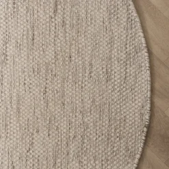 Wollteppich Rund- Bliss Beige Meliert
