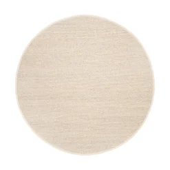 Wollteppich Rund - Twist Beige