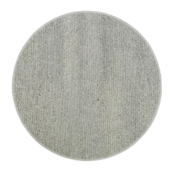 Wollteppich Rund - Twist Grau