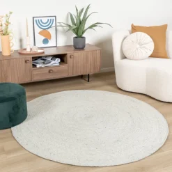 Wollteppich Rund - Wise Grau Meliert 367