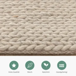 Wollteppich - Twist Beige