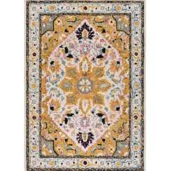 Wollteppich - Wallo Dahlia Gelb/Bunt